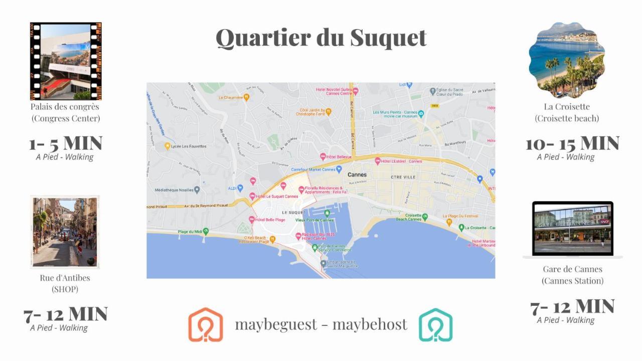 קאן C054-Bel Appartement Lumineux Au Coeur Du Suquet מראה חיצוני תמונה
